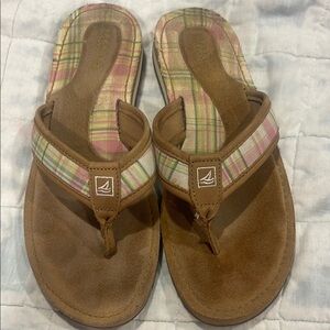 Sperry Women's Brown Plaid Sandals